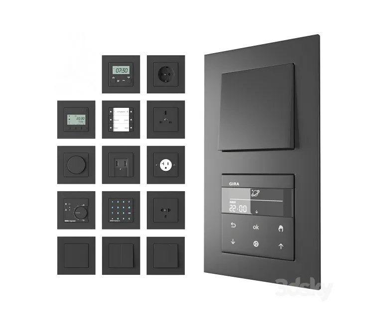 Electronics gira e2 flat installation