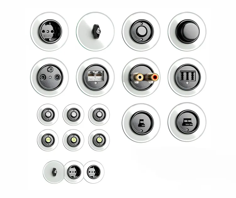 Switches sockets thpg bakelite glass covering