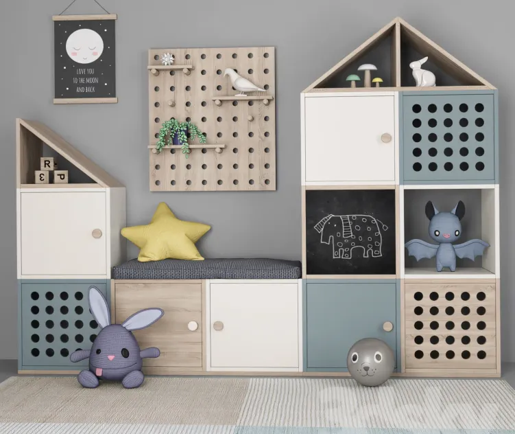 Furniture for childrens room with decor