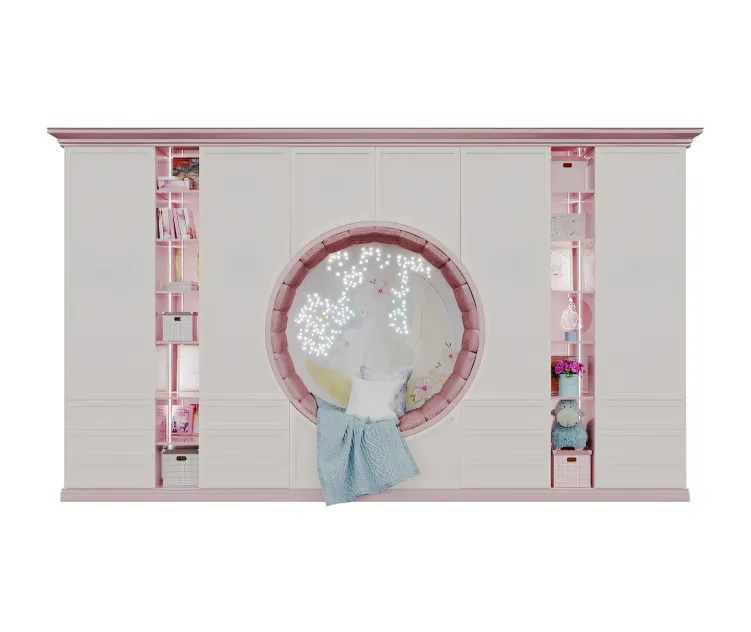 Wardrobe with a eat for a children room