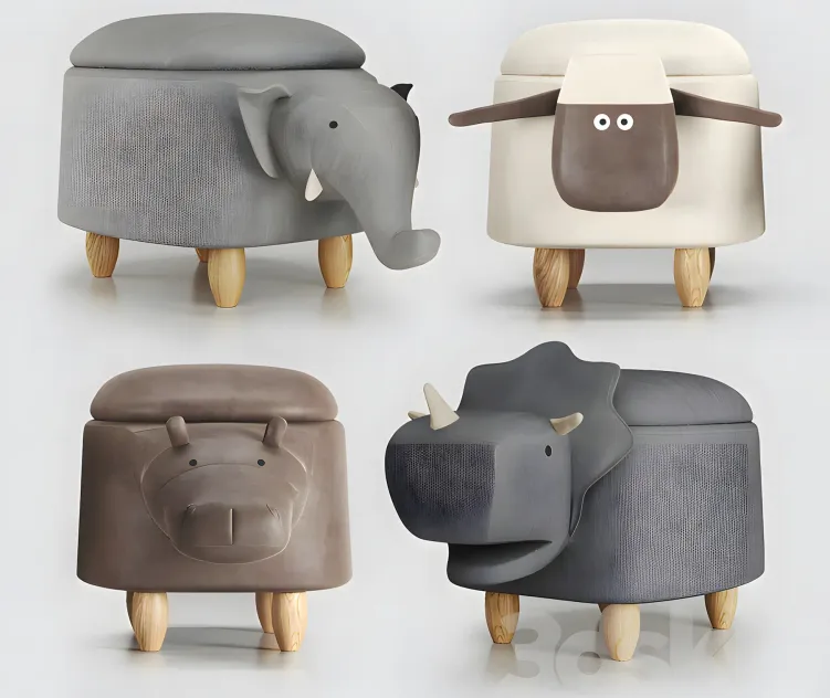 Hippo childrens storage stool