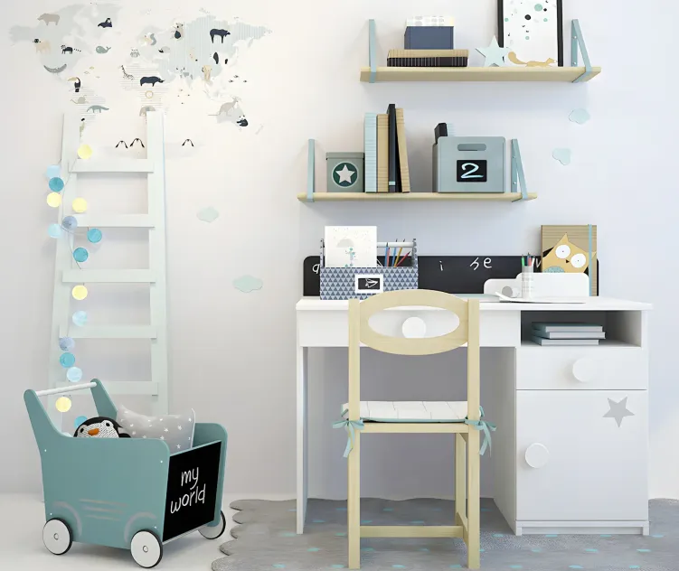 Writing table decor for a nursery