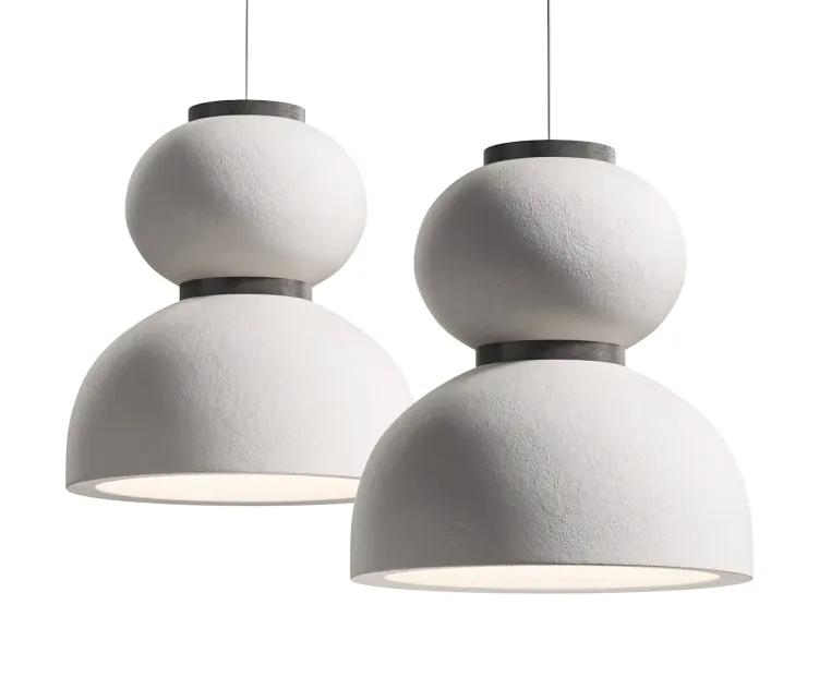 Japandi Lantern Shaped Pendant Light