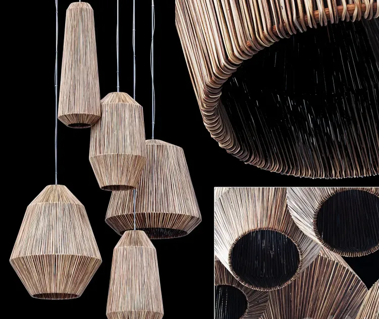 Lamp barrel big rattan n