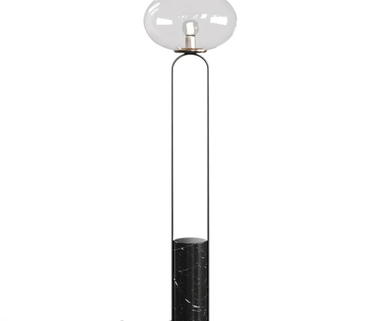 Polo black marble floor lamp by CB