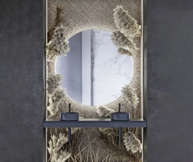 WASHBASING decoration with dried flowers