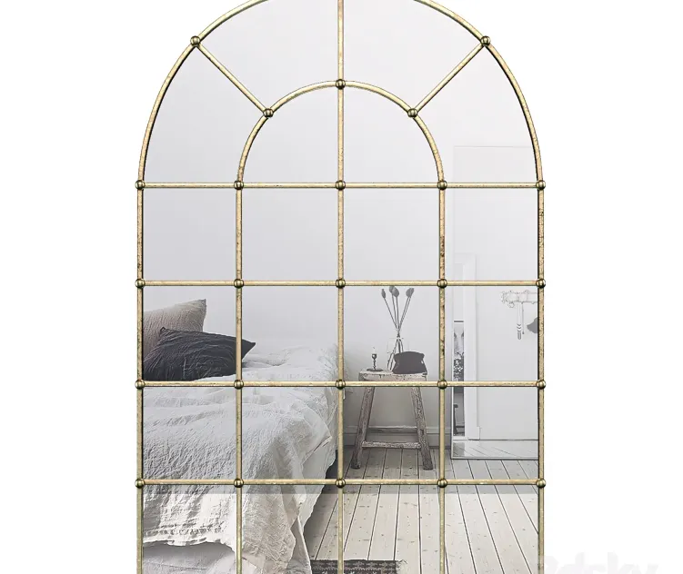 Metal Arch Window Wall Mirror OAWY