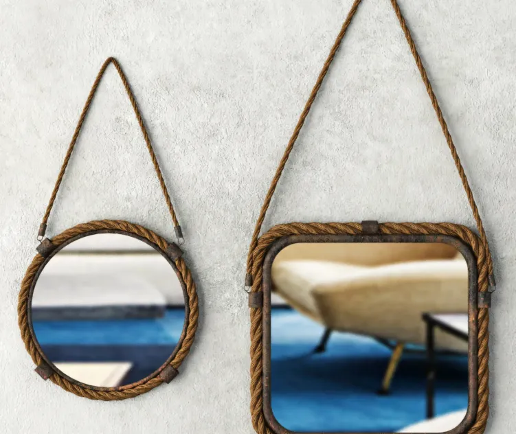 Molyneux Jute Metal Mirror Set