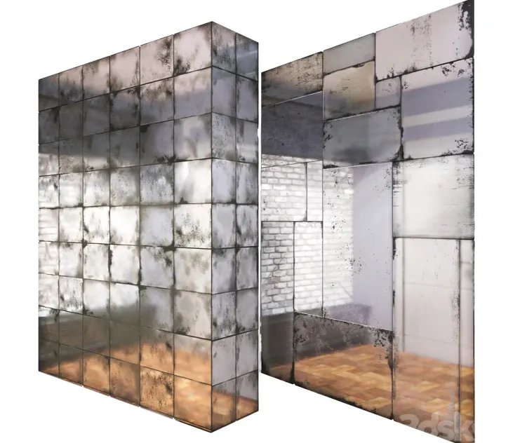 Patinated mirror