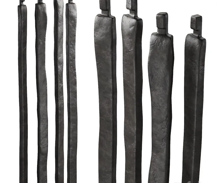 Interior sculptures abstract figures of people bronze