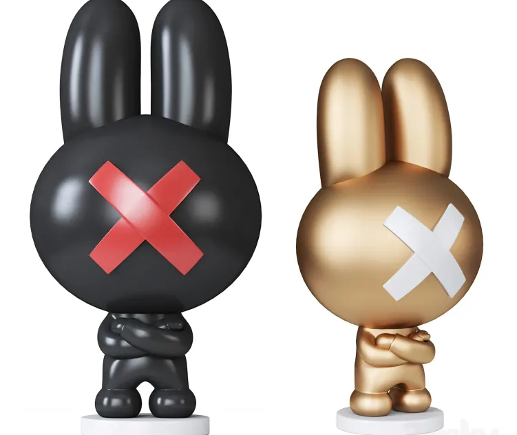 The rabbit sculpture