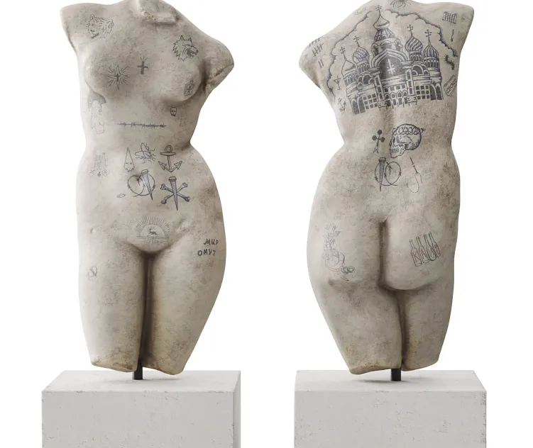 Venus tattoo torso sculpture