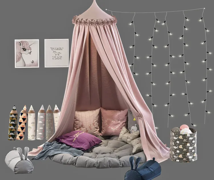 Children’s canopy with decor