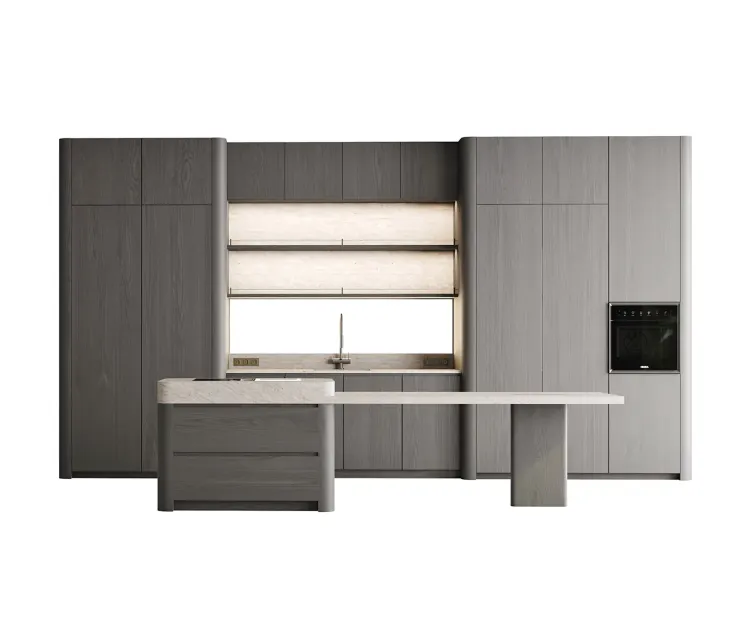 Kitchen cabinet with island