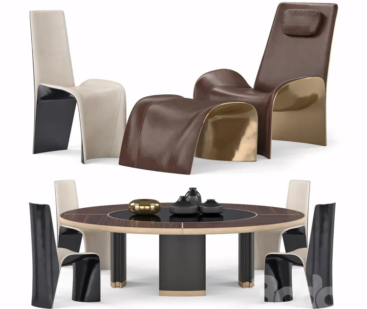 Giorgetti Eva Chairs Gordon Table