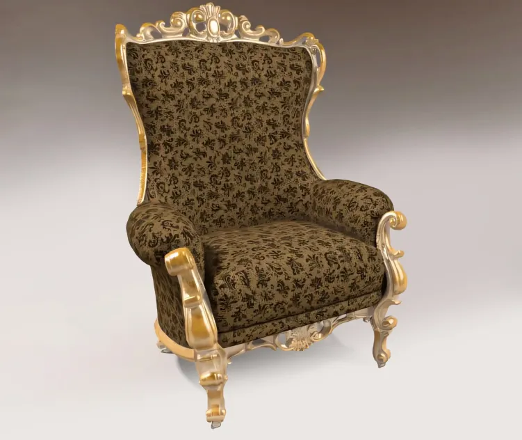 Milord armchair wood fabric