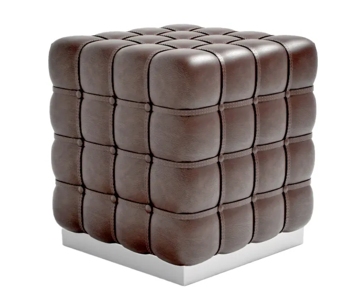 Leather ottoman