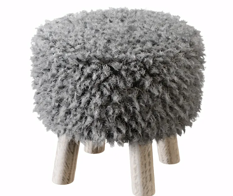 Luxury Gotland sheepskin stool