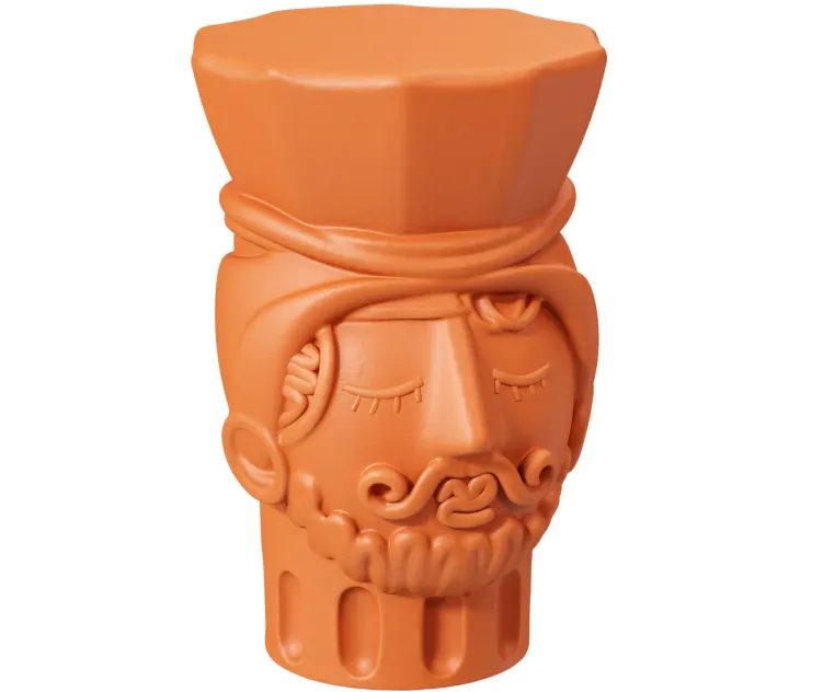 Terracotta Testa Di Moro Man Stool by Seletti