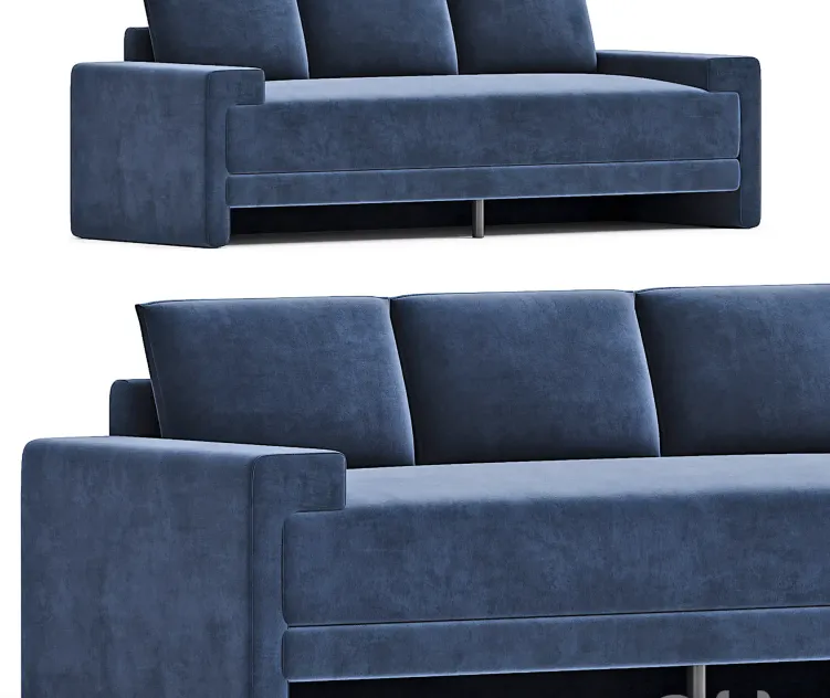 CAMDEN INK BLUE VELVET SOFA
