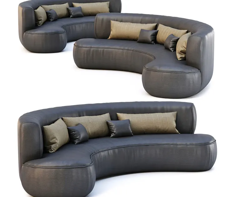Jenifer Restaurant Leather Sofa