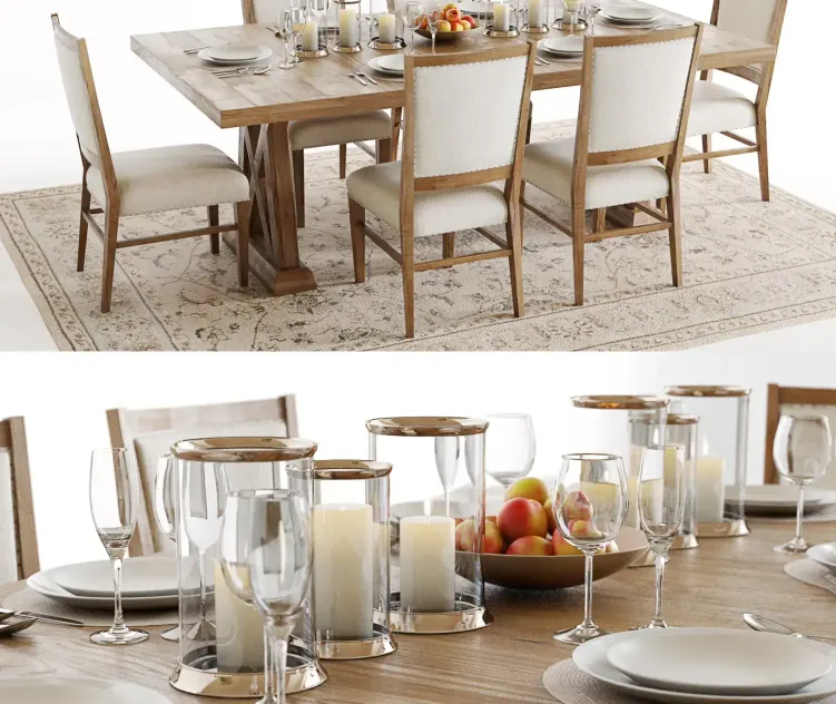 Hooker Geo Trestle Stol Upholstered