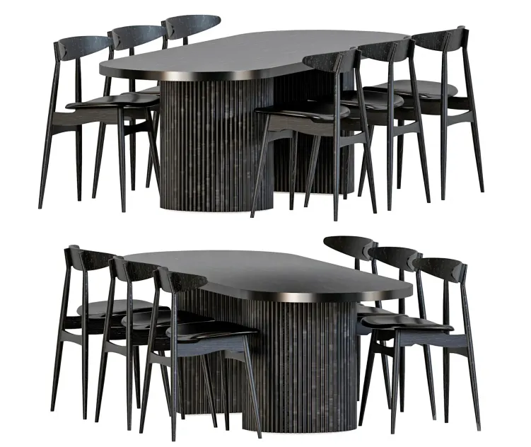 Joffrey Solid Ash Dining Chair Black