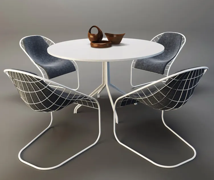 MINOTTI SPACE table with chairs