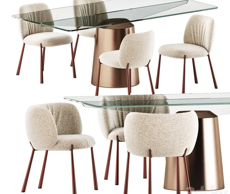 Mys Chairs Spike Table by Midj