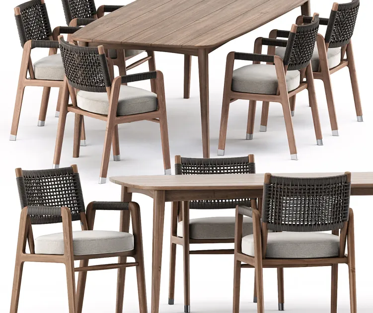 ORTIGIA CHAIR by flexform GRASSHOPPER TABLE