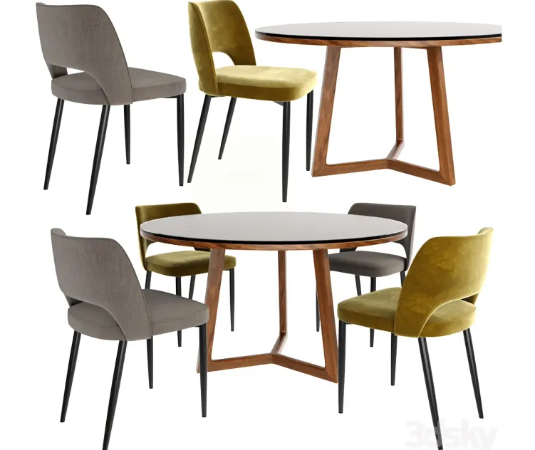 Poliform Dining Chair Set