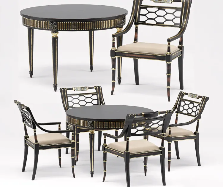 Sophy’s Regency Armchair Gustavian Round Table