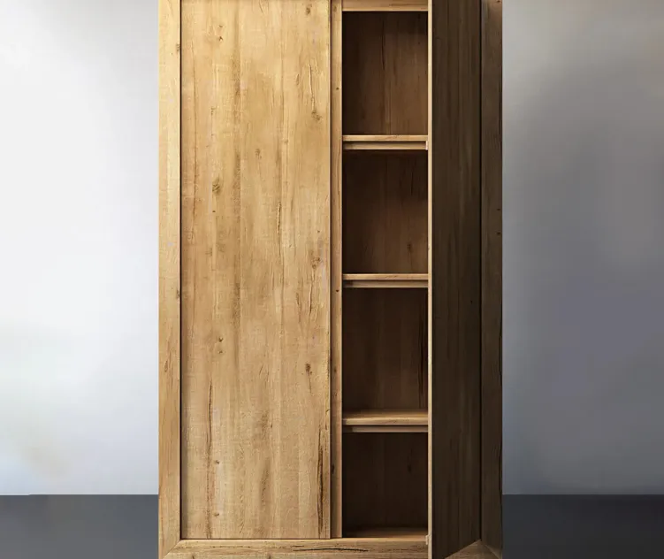 RECLAIMED RUSSIAN OAK PANEL DOUBLE DOOR CABINET
