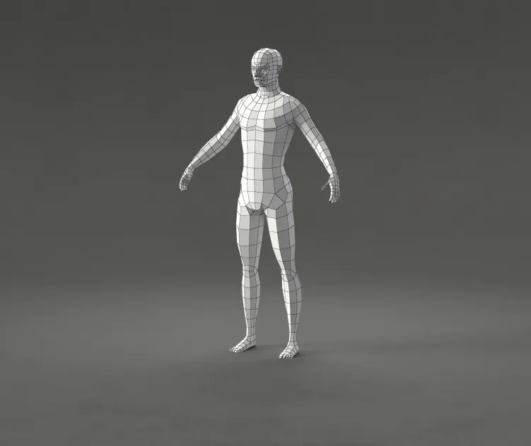 Man lowpoly apose