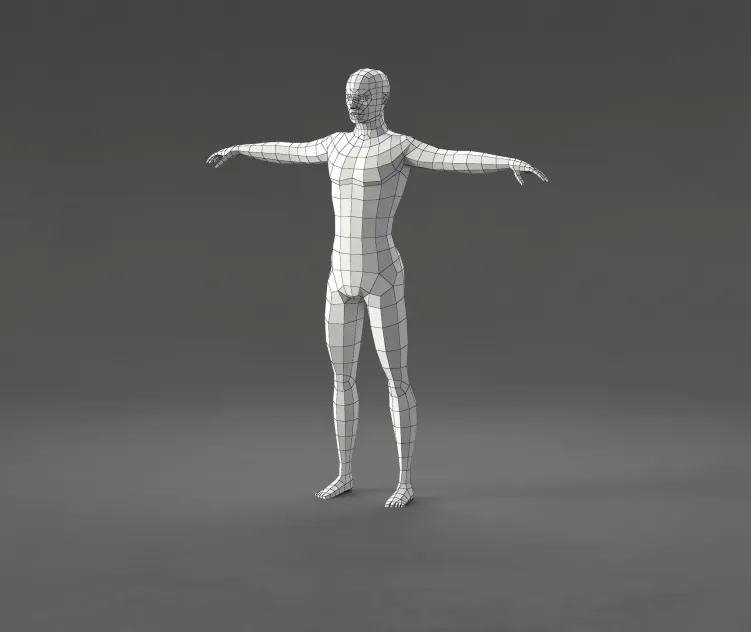 Man lowpoly tpose