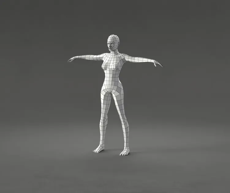 Woman lowpoly tpose