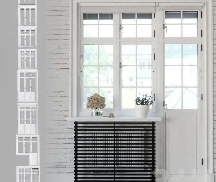 Windows in Scandinavian style