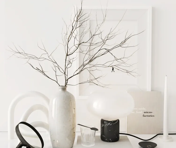 White decorative set