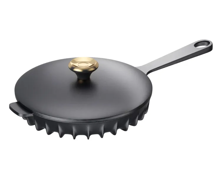 Black Skillet Pan with Lid by Fireup