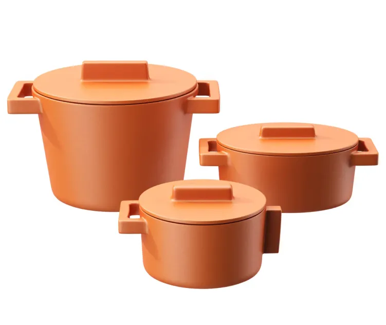 Terra Cotto Cast Pot Set by Sambonet