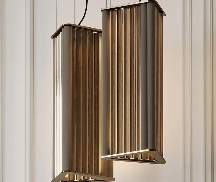 VeniceM Numa Pendant Light in Brass Glass