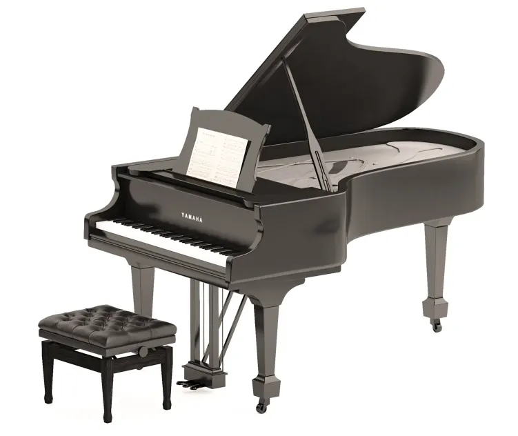Grand Piano with Stool Notes