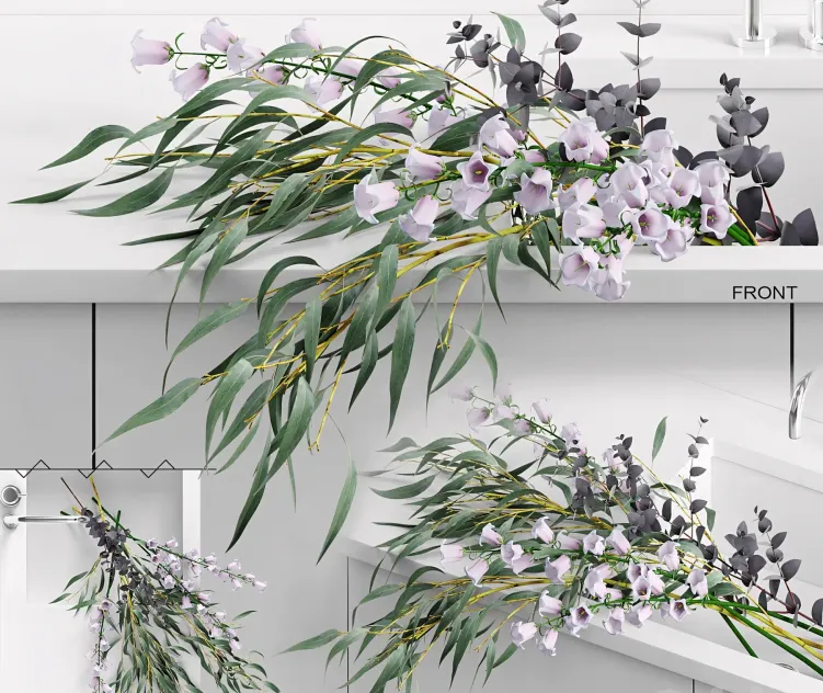 Flowers in sink