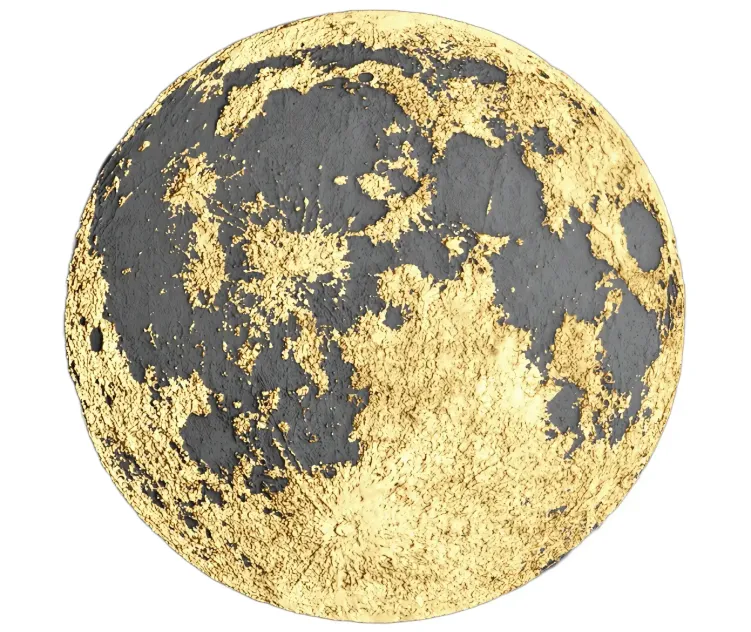 Decor for wall panel moon