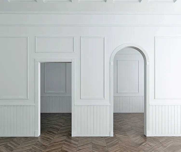 Ultrawood stucco decoration of the walls openings