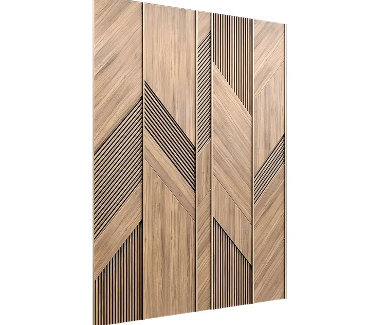 Wooden panels with planks
