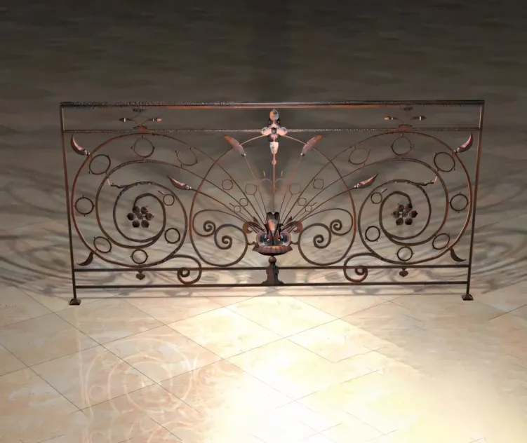 Bronze fence forged