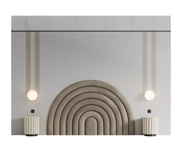 Headboard with Solaris Pushbutton Switch by Meljac