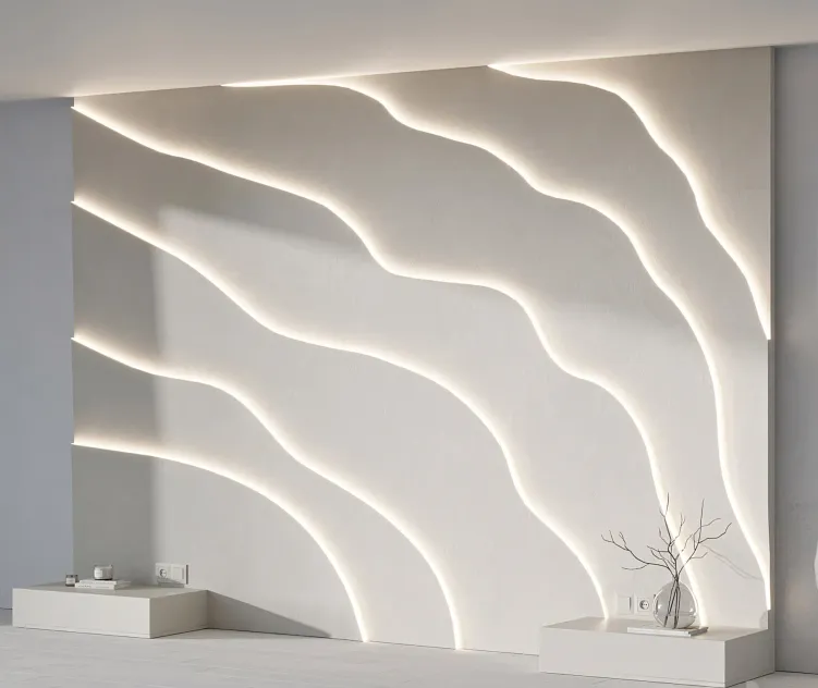 Modern Headboard with light