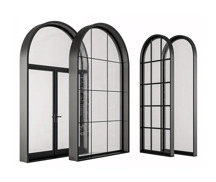 Black Modern Arched Window Windows Set